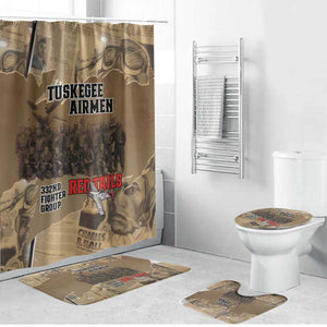 Tuskegee Airmen  Red Tails Tribute Bathroom Set Black History Air Force