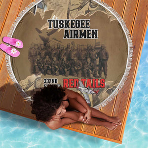 Tuskegee Airmen  Red Tails Tribute Beach Blanket Black History Air Force - African Pride
