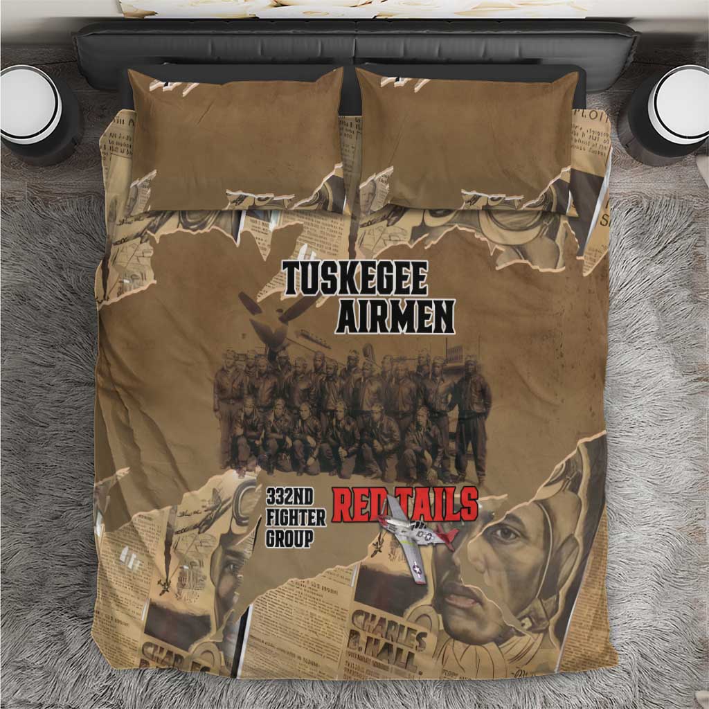 Tuskegee Airmen  Red Tails Tribute Bedding Set Black History Air Force - African Pride