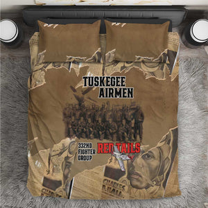Tuskegee Airmen  Red Tails Tribute Bedding Set Black History Air Force - African Pride