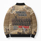 Tuskegee Airmen  Red Tails Tribute Bomber Puffer Jacket Black History Air Force