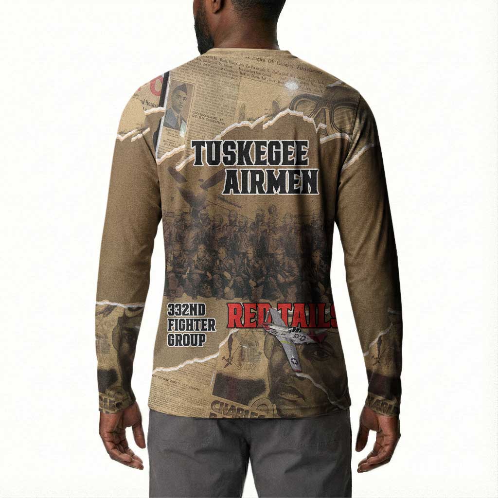 Tuskegee Airmen  Red Tails Tribute Button Sweatshirt Black History Air Force