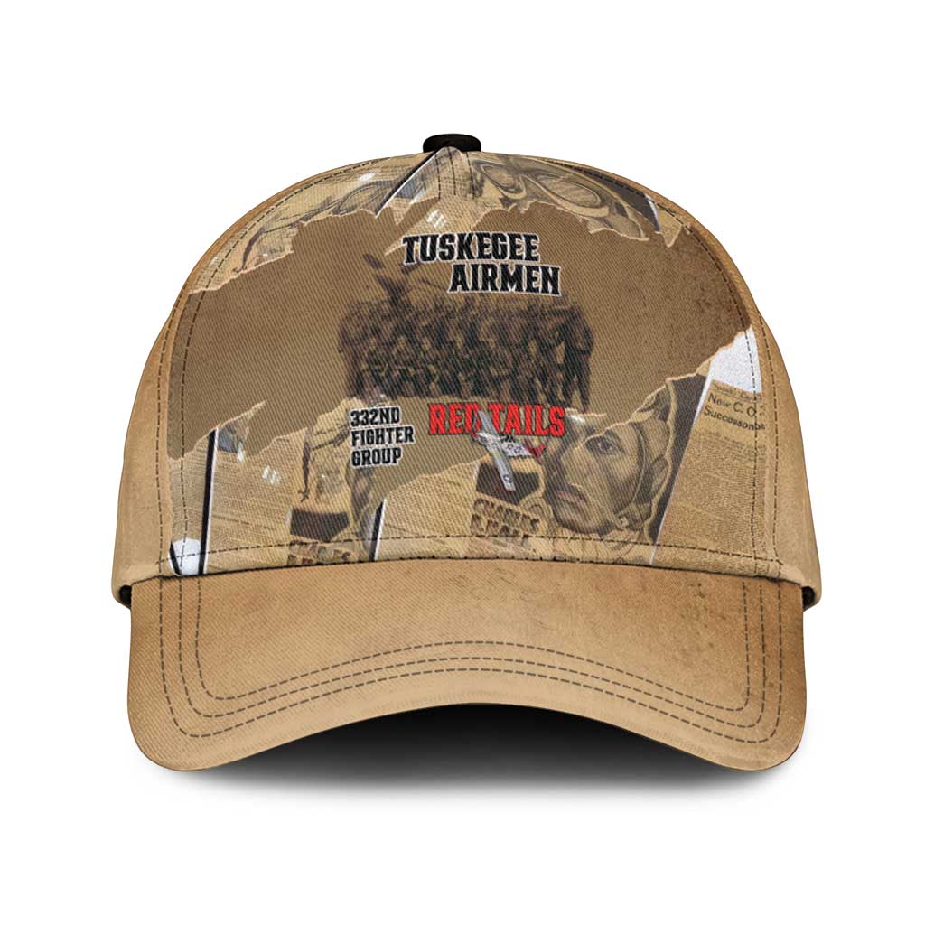 Tuskegee Airmen  Red Tails Tribute Classic Cap Black History Air Force - African Pride