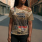 Tuskegee Airmen  Red Tails Tribute Cross Shoulder Shirt Black History Air Force