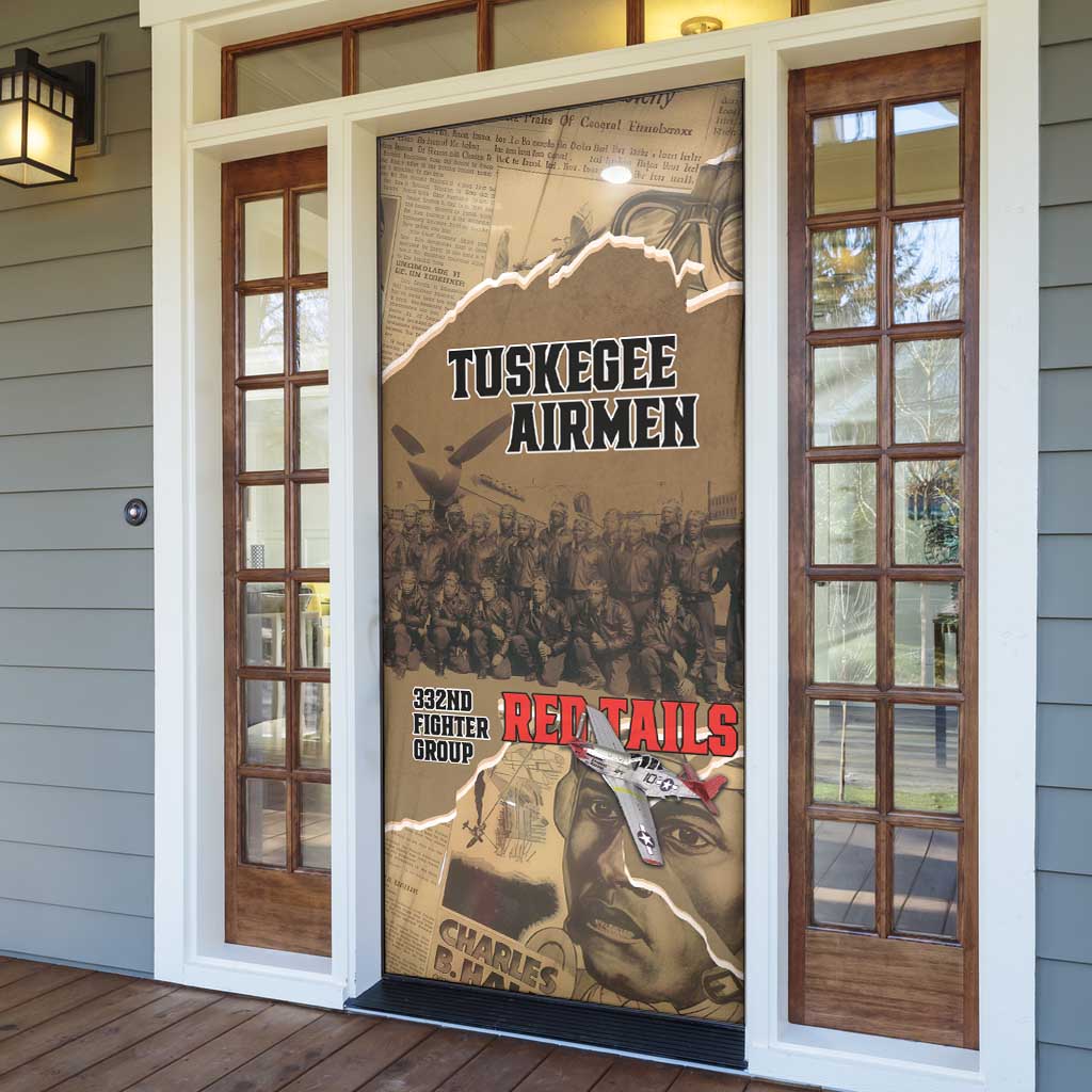 Tuskegee Airmen  Red Tails Tribute Door Cover Black History Air Force