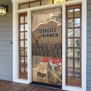 Tuskegee Airmen  Red Tails Tribute Door Cover Black History Air Force