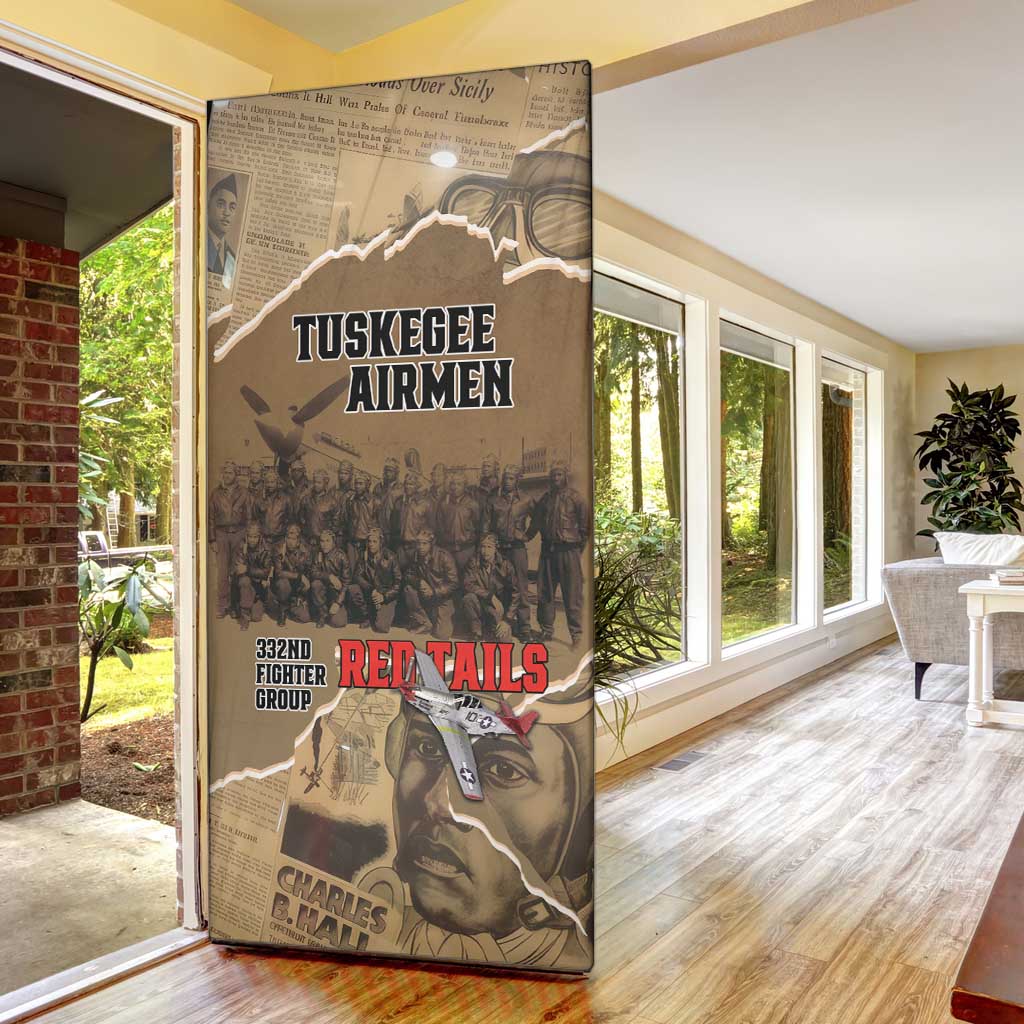 Tuskegee Airmen  Red Tails Tribute Door Cover Black History Air Force