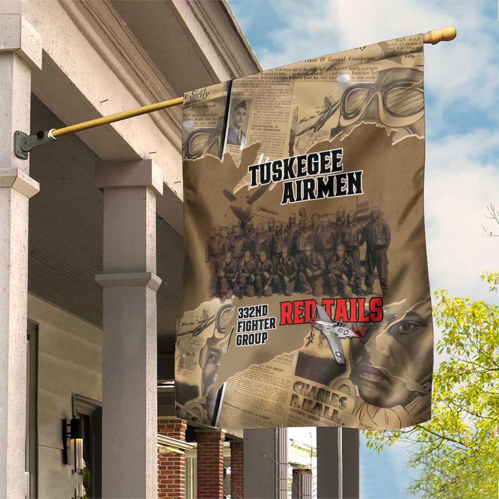 Tuskegee Airmen  Red Tails Tribute Garden Flag Black History Air Force - African Pride