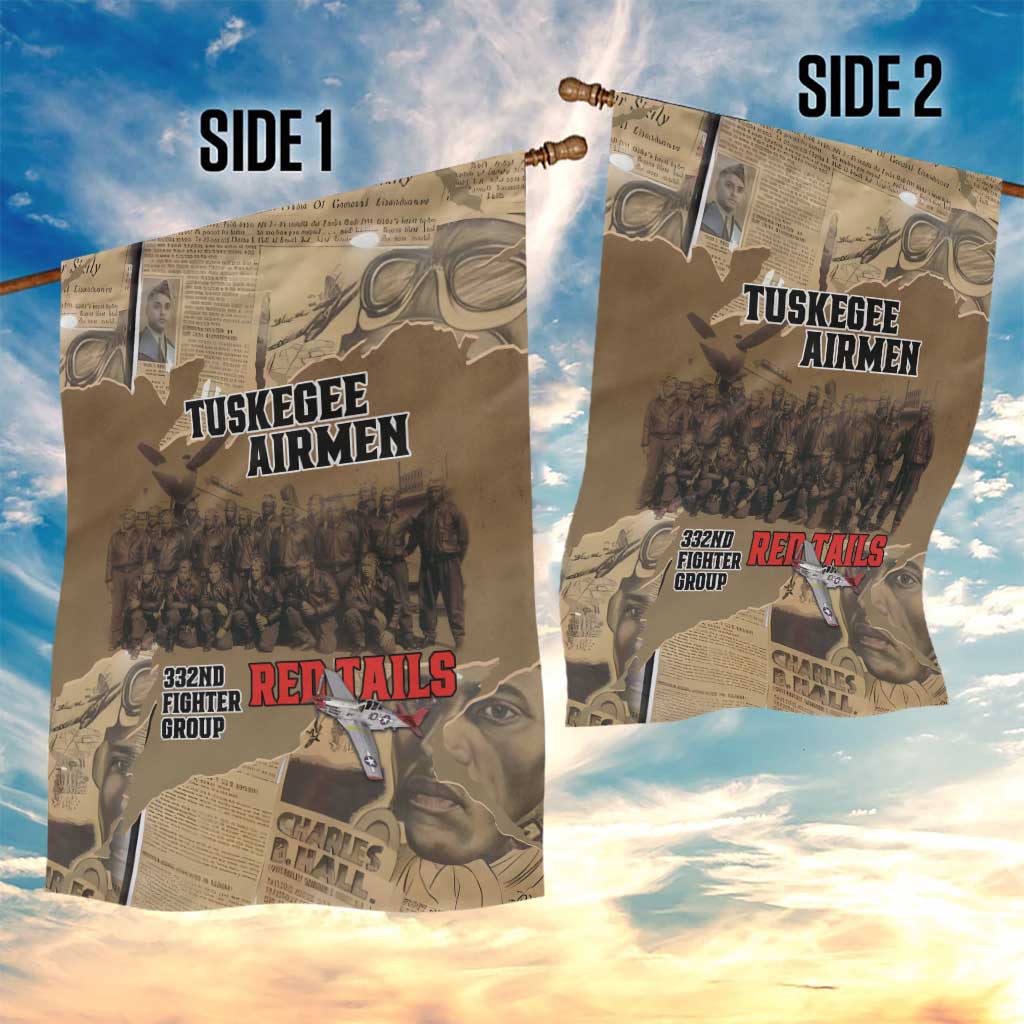 Tuskegee Airmen  Red Tails Tribute Garden Flag Black History Air Force - African Pride