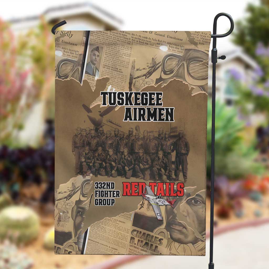 Tuskegee Airmen  Red Tails Tribute Garden Flag Black History Air Force - African Pride