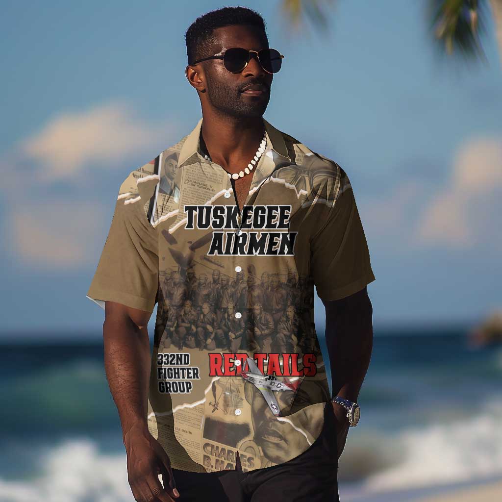 Tuskegee Airmen Red Tails Tribute Hawaiian Shirt Black History Air Force LT18