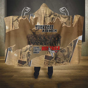 Tuskegee Airmen  Red Tails Tribute Hooded Blanket Black History Air Force - African Pride