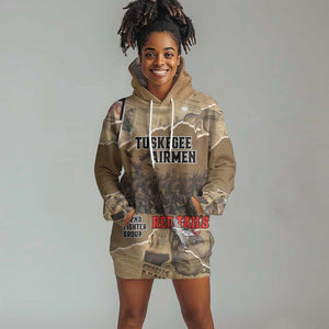 Tuskegee Airmen  Red Tails Tribute Hoodie Dress Black History Air Force - African Pride