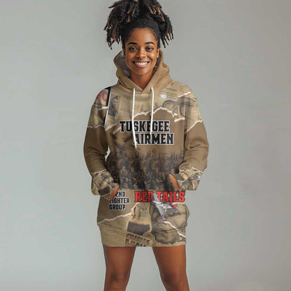 Tuskegee Airmen  Red Tails Tribute Hoodie Dress Black History Air Force - African Pride