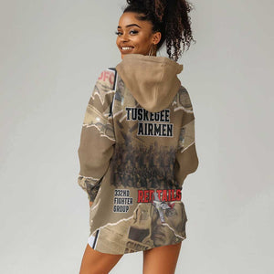 Tuskegee Airmen  Red Tails Tribute Hoodie Dress Black History Air Force - African Pride