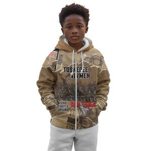 Tuskegee Airmen  Red Tails Tribute Kid Hoodie Black History Air Force - African Pride