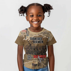Tuskegee Airmen  Red Tails Tribute Kid T shirt Black History Air Force - African Pride