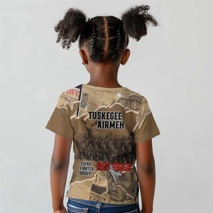 Tuskegee Airmen  Red Tails Tribute Kid T shirt Black History Air Force - African Pride