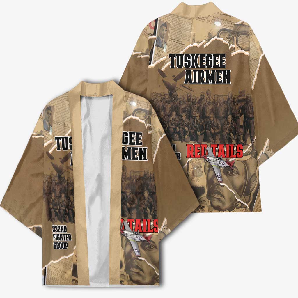 Tuskegee Airmen  Red Tails Tribute Kimono Black History Air Force