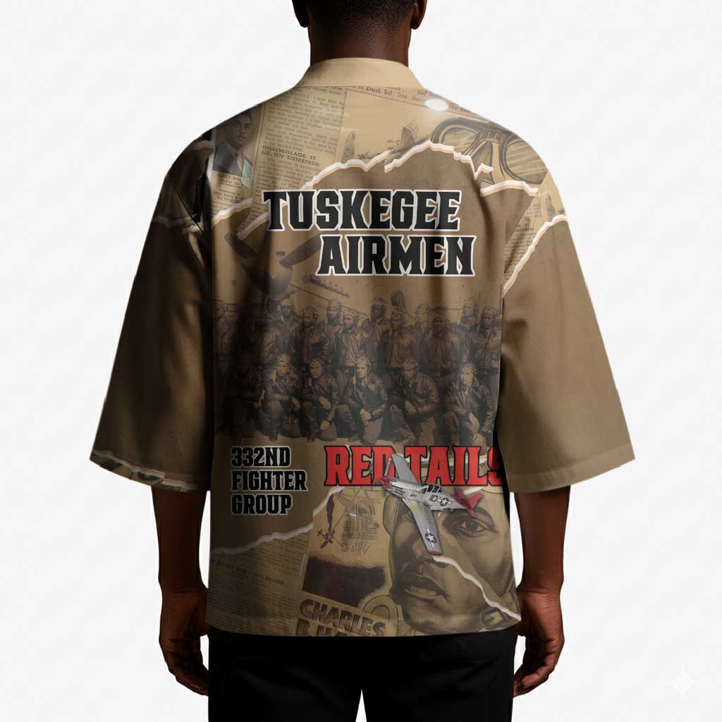 Tuskegee Airmen  Red Tails Tribute Kimono Black History Air Force