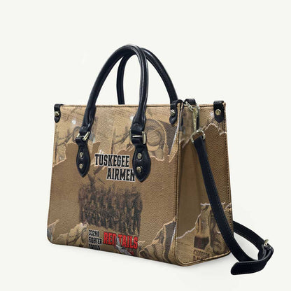 Tuskegee Airmen  Red Tails Tribute Leather Bag Black History Air Force