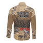 Tuskegee Airmen  Red Tails Tribute Long Sleeve Button Shirt Black History Air Force - African Pride