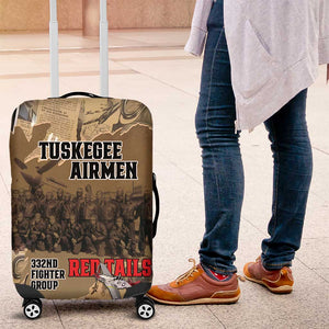 Tuskegee Airmen  Red Tails Tribute Luggage Cover Black History Air Force - African Pride