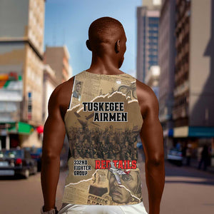 Tuskegee Airmen  Red Tails Tribute Men Tank Top Black History Air Force - African Pride
