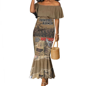 Tuskegee Airmen  Red Tails Tribute Mermaid Dress Black History Air Force - African Pride