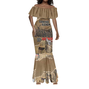 Tuskegee Airmen  Red Tails Tribute Mermaid Dress Black History Air Force - African Pride