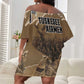 Tuskegee Airmen  Red Tails Tribute Off Shoulder Short Dress Black History Air Force - African Pride