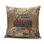 Tuskegee Airmen  Red Tails Tribute Pillow Cover Black History Air Force