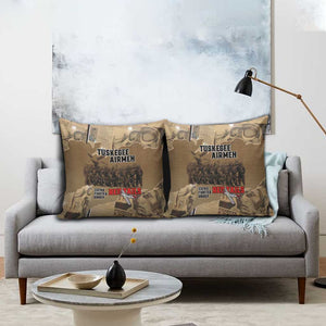Tuskegee Airmen  Red Tails Tribute Pillow Cover Black History Air Force