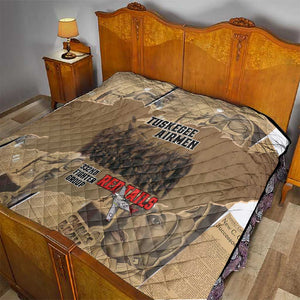 Tuskegee Airmen  Red Tails Tribute Quilt Black History Air Force - African Pride