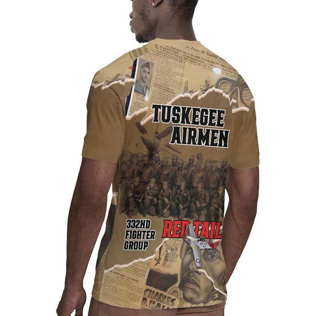 Tuskegee Airmen  Red Tails Tribute Rugby Jersey Black History Air Force - African Pride