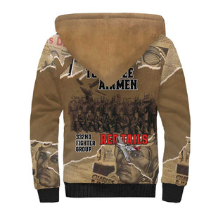 Tuskegee Airmen  Red Tails Tribute Sherpa Hoodie Black History Air Force - African Pride