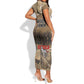 Tuskegee Airmen  Red Tails Tribute Short Sleeve Bodycon Dress Black History Air Force - African Pride