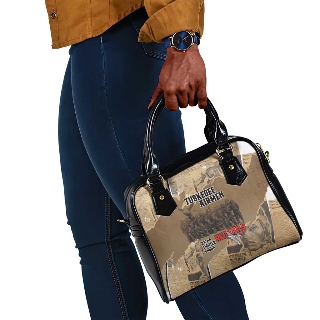 Tuskegee Airmen  Red Tails Tribute Shoulder Handbag Black History Air Force - African Pride