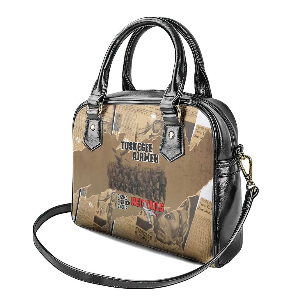 Tuskegee Airmen  Red Tails Tribute Shoulder Handbag Black History Air Force - African Pride