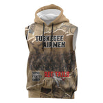 Tuskegee Airmen  Red Tails Tribute Sleeveless Hoodie Black History Air Force - African Pride