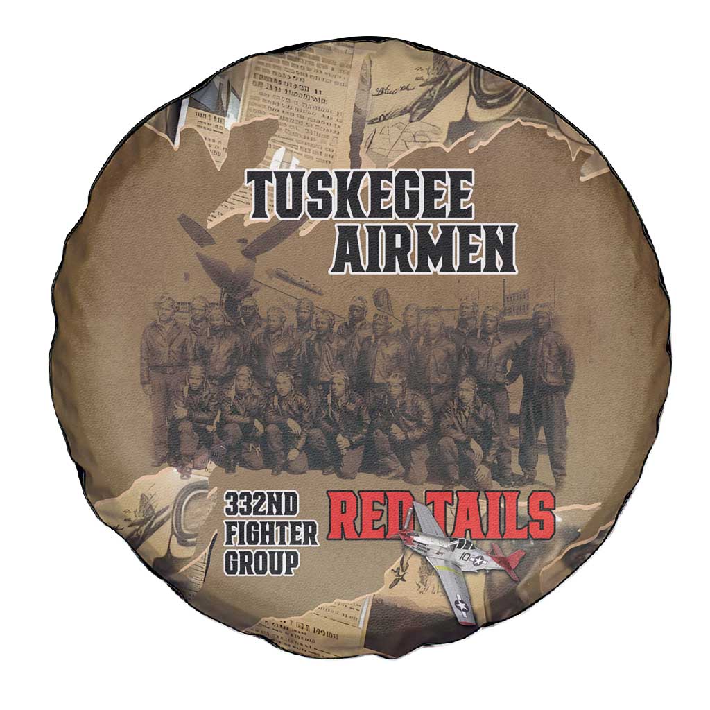 Tuskegee Airmen  Red Tails Tribute Spare Tire Cover Black History Air Force - African Pride