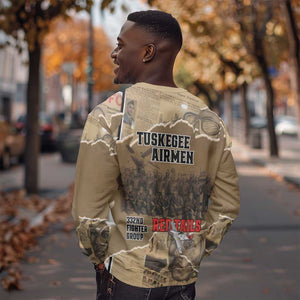 Tuskegee Airmen  Red Tails Tribute Sweatshirt Black History Air Force - African Pride
