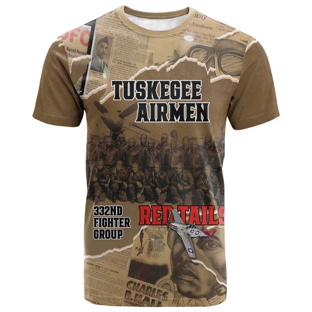 Tuskegee Airmen Red Tails Tribute T shirt Black History Air Force LT18
