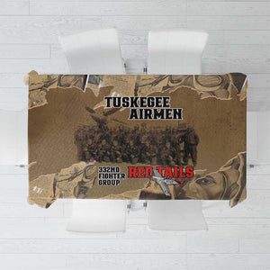 Tuskegee Airmen  Red Tails Tribute Tablecloth Black History Air Force - African Pride