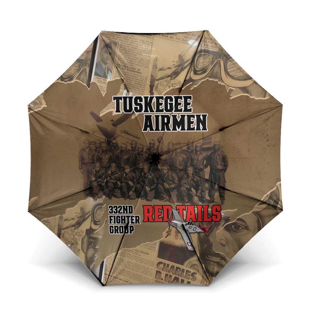 Tuskegee Airmen  Red Tails Tribute Umbrella Black History Air Force