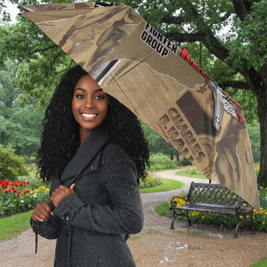 Tuskegee Airmen  Red Tails Tribute Umbrella Black History Air Force