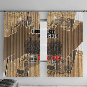 Tuskegee Airmen  Red Tails Tribute Window Curtain Black History Air Force - African Pride