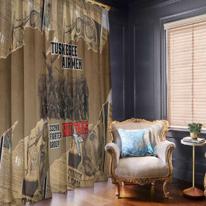 Tuskegee Airmen  Red Tails Tribute Window Curtain Black History Air Force - African Pride