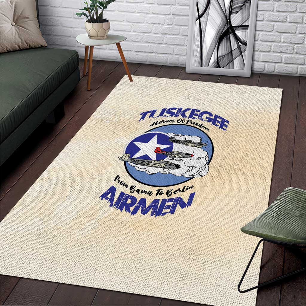 Tuskegee Airmen Red Tails Area Rug Heroes Of Freedom Retro Style - African Pride
