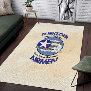 Tuskegee Airmen Red Tails Area Rug Heroes Of Freedom Retro Style - African Pride